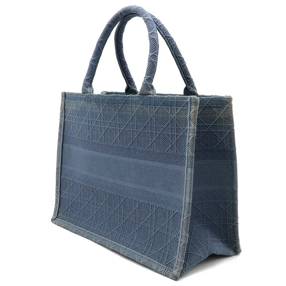 Dior Christian  Blue Book Bag Cannage Medium Tote - Picture 1 of 6
